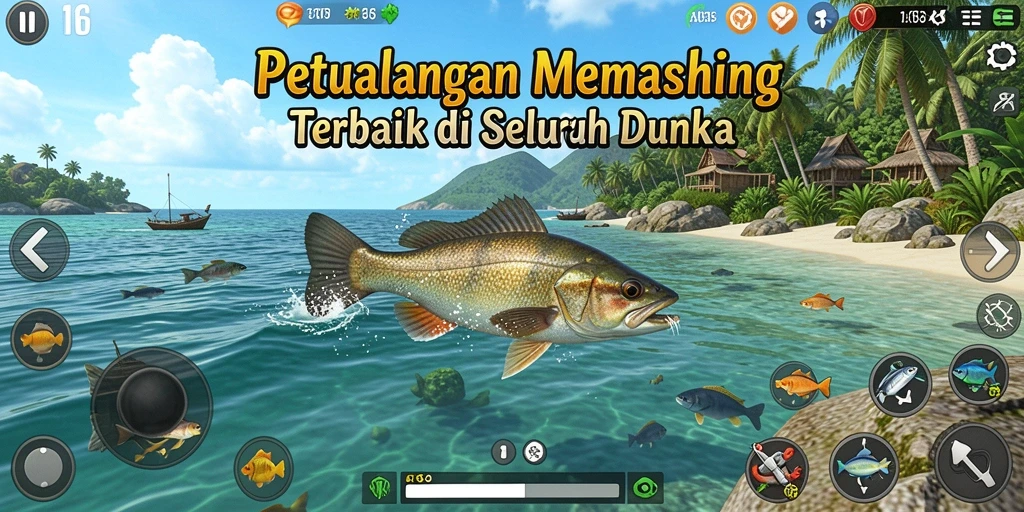 Tangkapan ikan mengesankan yang ditampilkan dalam gameplay 116X.