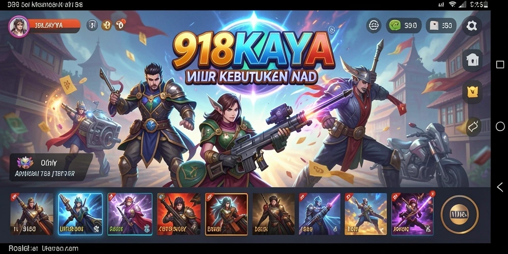 Tampilan antarmuka utama aplikasi Utility 918KAYA yang modern dan user-friendly.