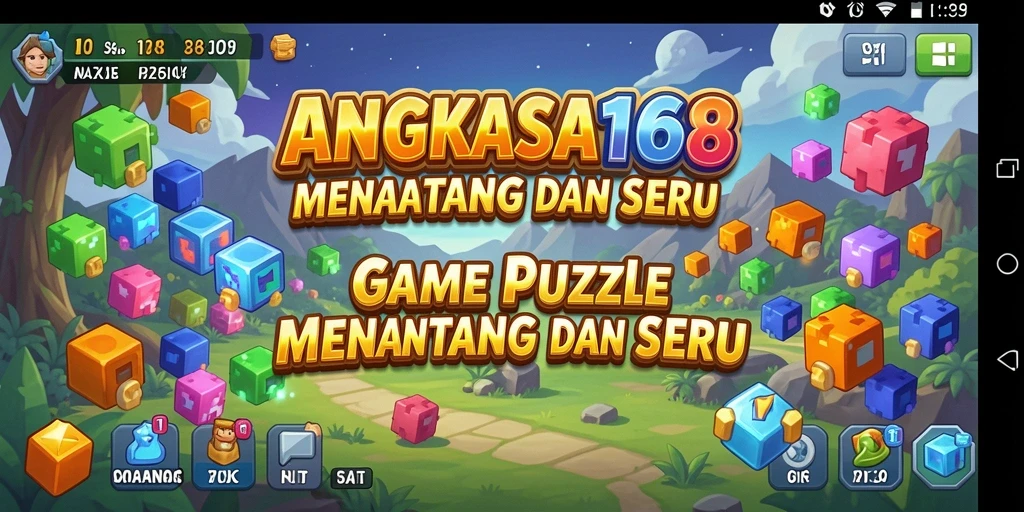 Tampilan screenshot utama ANGKASA168 yang menunjukkan gameplay puzzle menarik.