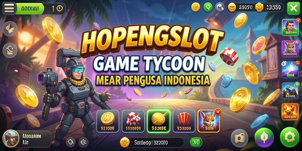 Tampilan screenshot HOPENGSLOT menampilkan aksi seru dalam membangun kasino.