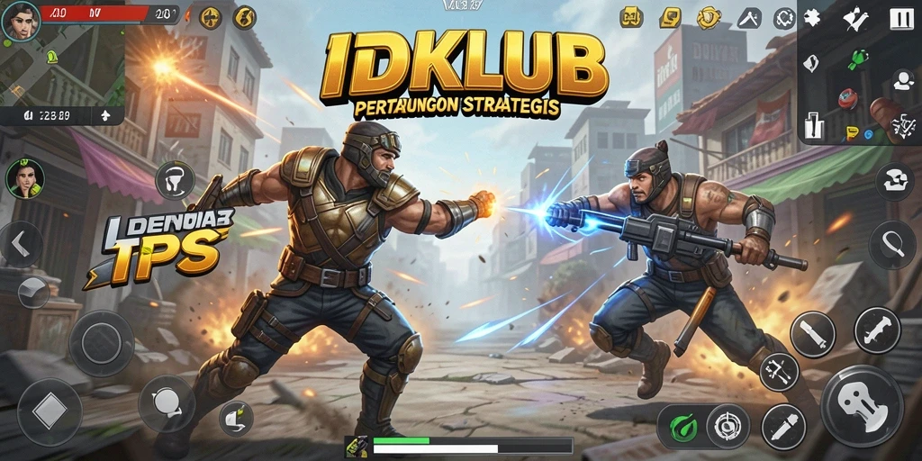 Tampilan gameplay IDKLUB yang menegangkan dengan pertempuran seru.