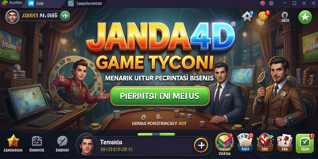Screenshot utama JANDA4D menampilkan gameplay Tycoon yang penuh strategi.