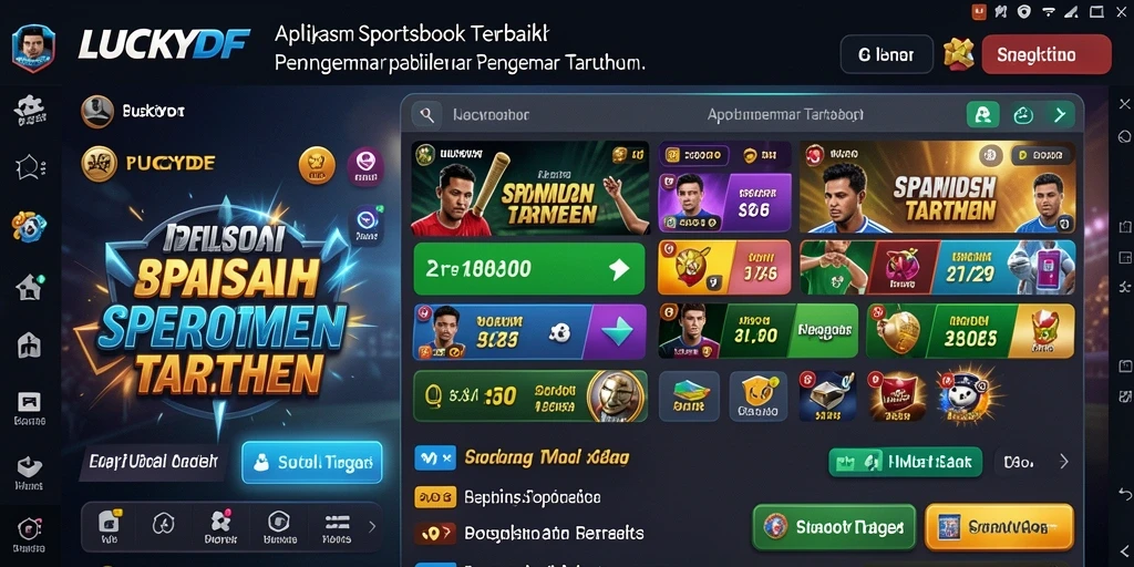 Tampilan gameplay menarik di aplikasi LUCKYDF Sportsbook.