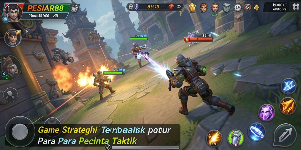 Screenshot utama PESIAR88 menampilkan aksi strategi yang mendebarkan.
