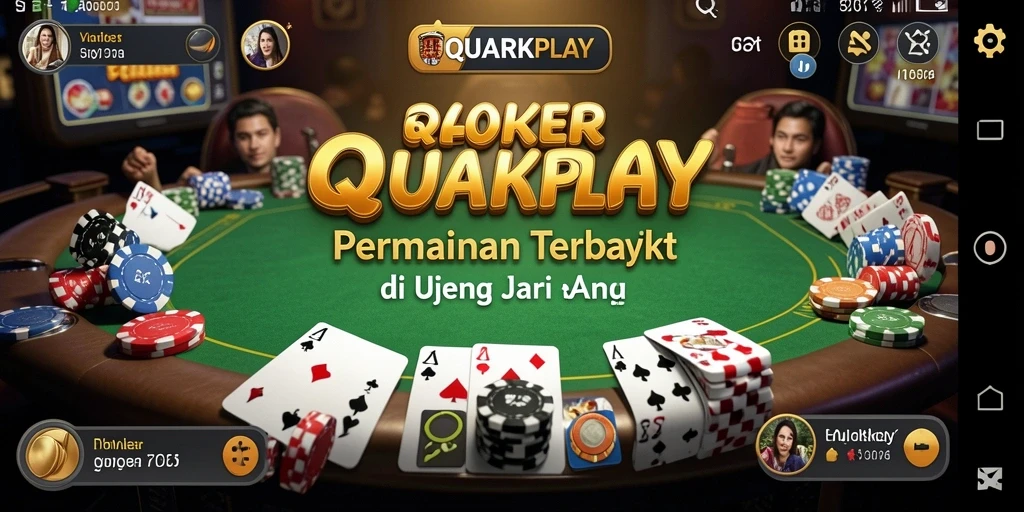 Screenshot gameplay <strong>QUARKPLAY</strong> menampilkan momen seru dalam permainan Poker.