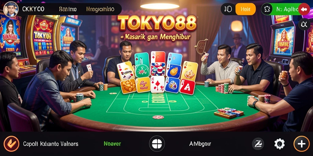 Tampilan gameplay kasino yang menegangkan dan menarik di TOKYO88.